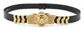 A Judith Leiber Black Lizardskin Belt