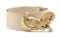 A Judith Leiber Cream Lizardskin Belt