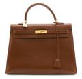 An Hermes Brown Leather Kelly