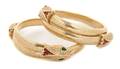 A Pair of Trifari Goldtone Serpent Arm Bands