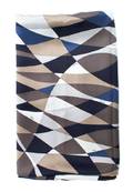 An Emilio Pucci Blue Geometric Print Scarf