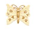 A Hattie Carnegie Faux Ivory Butterfly Brooch