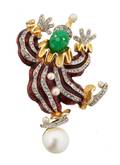 A Hattie Carnegie Clown Brooch