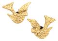 A Pair of Yves Saint Laurent Goldtone Dove Earclips