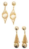 A Pair of Chanel Gold Wire Shoulder Duster Earclips