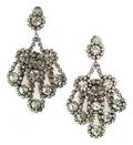 A Pair of Kenneth Jay Lane Rhinestone Chandelier Earclips