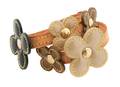 A Louis Vuitton Leather Floral Bracelet