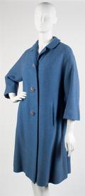 A Blue Wool Swing Coat