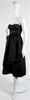A Werle Black Strapless Dress