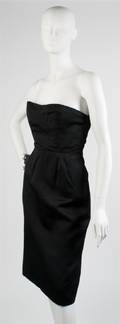 A Simonetta Black Faille Cocktail Dress