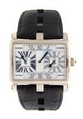 An 18 Karat White Gold GMT Dual Time Zone Mechanical Wristwatch Roger Dubuis