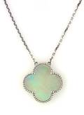 An 18 Karat White Gold and MotherofPearl Alhambra Necklace Van Cleef  Arpels