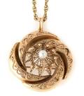 A Victorian 14 Karat Rose Gold and Pearl BroochPendant