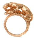 A Rose Gold Ring in a Panther Motif