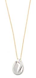 A Platinum and 18 Karat Yellow Gold Textured Necklace Elsa Peretti for Tiffany  Co