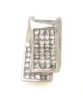A 14 Karat White Gold and Diamond Enhancer Pendant