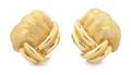 A Pair of 18 Karat Yellow Gold Textured Earclips Henry Dunay
