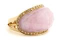 An 18 Karat Yellow Gold Rock Crystal and Diamond Jellybean Ring Stephen Webster