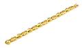A 22 Karat Yellow Gold Textured Link Bracelet