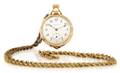 A 14 Karat Three Tone Gold Open Face Pocketwatch Waltham