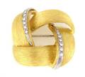 An 18 Karat Yellow Gold White Gold and Diamond Brooch