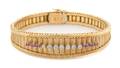 An 18 Karat Yellow Gold Ruby and Diamond Bracelet