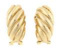 A Pair of 14 Karat Yellow Gold Earrings