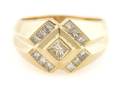 A Yellow Gold and Diamond Ring