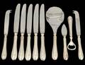 ELEVEN ASSORTED SILVER PLATED FLATWARE ARTICLES