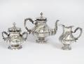 THREE PIECE CONTINENTAL SILVER TEA SERVICE