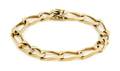 A 14 Karat Yellow Gold Fancy Figaro Link Bracelet