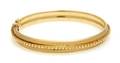 A 14 Karat Yellow Gold Hinged Bangle Bracelet