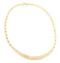 A 10 Karat Yellow Gold Necklace in a Greek Key Motif