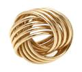 A 14 Karat Yellow Gold Brooch in a MultiWire Spiral Motif