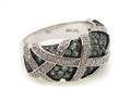 A 14 Karat White Gold Diamond and Gemstone Ring LeVian