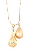 A 14 Karat Yellow Gold Necklace with Two Pendants