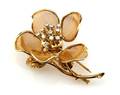 An 18 Karat Yellow Gold and Diamond Brooch
