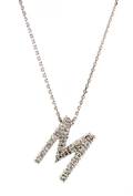 A 14 Karat White Gold and Diamond Necklace