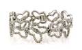 An 18 Karat White Gold and Diamond Bracelet in a Butterfly Motif