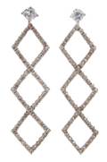 A Pair of 14 Karat White Gold and Diamond Earclips