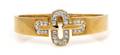 A 14 Karat Yellow Gold and Diamond Bracelet
