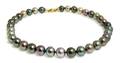 A Single Strand Graduated Cultured Tahitian Pearl Necklace