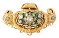 A Victorian Yellow Gold Diamond and Enameled Brooch circa 1860