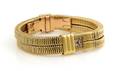 An 18 Karat Yellow Gold Mechanical Wristwatch Bracelet Cartier circa 1940