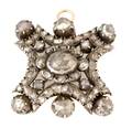 A Victorian Silver and Rose Cut Diamond BroochPendant