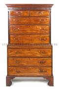 A Chippendale Style Mahogany Chest on Chest