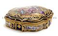 A Sevres Style Gilt Metal Mounted Box