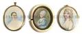 A Collection of Three Portrait Miniatures
