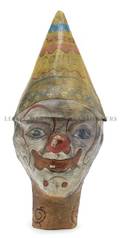 A Polychrome Decorated Papier Mache Bust