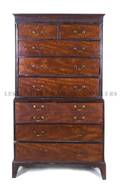 A Georgian Style Mahogany Chest on Chest